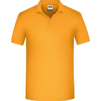 Pánské tričko James & Nicholson Polokošile JN 874, bio bavlna, krátký rukáv, pánská COT02087403115-gold yellow 5XL Žlutá zlatavě