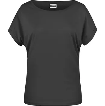 Pracovní oblečení James & Nicholson Tričko JN 8005 z bio bavlny, krátký rukáv, dámské COT02800500202-black M Černá