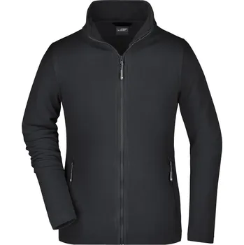 pracovní mikina James & Nicholson Mikina JN 765 na zip, mikrofleecová, dámská COT02076500205-black 2XL Černá