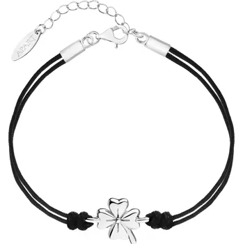 Náramek Náramek s prvky ze stříbra - čtyřlístek - AP539-8491