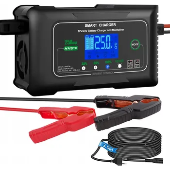 Nabíječka autobaterie 12V 25A / 24V 13A AUTOMATICKÁ CHYTRÁ NABÍJEČKA AKUMULÁTORŮ