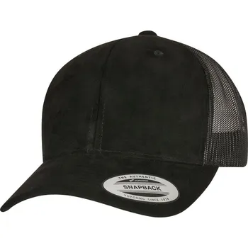 Pracovní přilba Flexfit Kšiltovka 6606SU Suede Trucker, 6 panelová COT5506SU00299-black Černá UNI