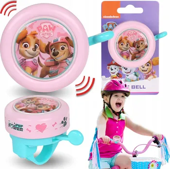 Zvonek na kolo Tlapková patrola Skye Liberty Kovový zvonek na kolo pro děti, dívčí