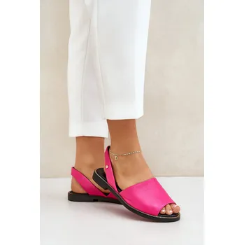 Dámské sandále Zazoo 40327 Kožené nášlapné sandály Barva: Růžová, Velikost: 39