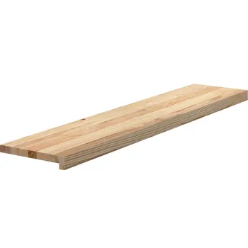 Nášlap na schod vidaXL 3282922 nášlap na schody neošetřený 12 ks 120 x 25 x 2 cm přírodní masivní dub