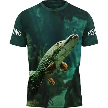 Pánské tričko tricko-celopotisk-velka-stika-ryba velikost: 6XL - šířka 70 cm, délka 79 cm