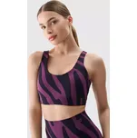 Dámská podprsenka 4F 4FWSS25USBAF165 DARK VIOLET ALLOVER S