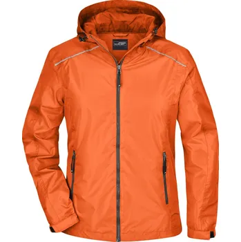 pracovní bunda James & Nicholson Bunda JN 1117 do deště, dámská COT02111759505-orange/carb 2XL Oranžová/šedá