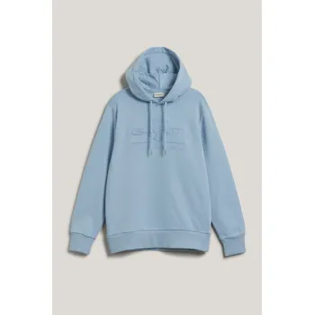 Pánské oblečení MIKINA GANT REG TONAL SHIELD HOODIE FRESH BLUE