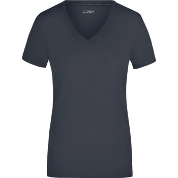 pracovní tričko James & Nicholson Tričko JN 928 s výstřihem do V, elastické, krátký rukáv, dámské COT02092800304-navy XL Navy