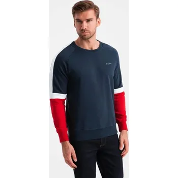 Pánská mikina Ombre Clothing Originální tmavě modrá mikina V2 SSNZ-22FW-003