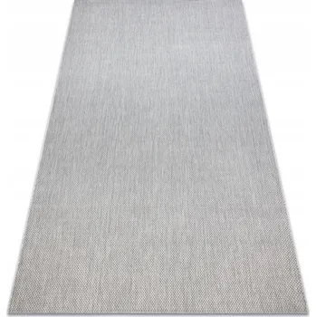 Koberec Koberec PLOCHÝ OBÝVACÍ POKOJ TERASA SISAL stříbrný HLADKÝ BEZ VZORU 160x230 cm