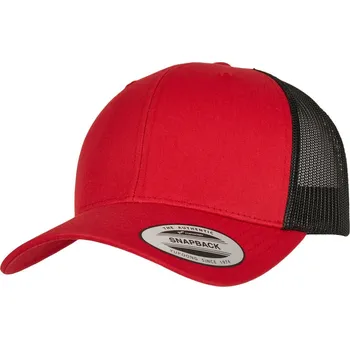 Flexfit Kšiltovka 6606/6606T Trucker Vintage COT55660687699-red/black Červená/černá UNI