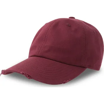 Pracovní přilba Atlantis Headwear Kšiltovka Dad Hat Destroyed-S, 6 panelová, baseballová COT330243aav99-cardinal UNI Cardinal