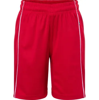 James & Nicholson Kraťasy Basic JN 387K, týmové, dětské COT02387K94104-red/white XL Červená/bílá