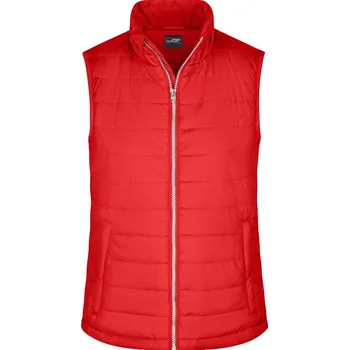 pracovní vesta James & Nicholson Vesta JN 1135, prošívaná, dámská COT02113500402-red M Červená