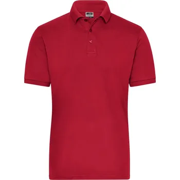 Pánské tričko James & Nicholson Polokošile Solid JN 1806, elastická, krátký rukáv, pánská COT02180600401-red S Červená