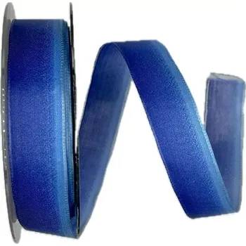 Stuha Stuha taftová DUOCOLOR ULTRAMARINBLUE 25mm x 20m (4,50Kč/m) (Stuha taftová, modrá, oboustranná, s drátkem v lemu)