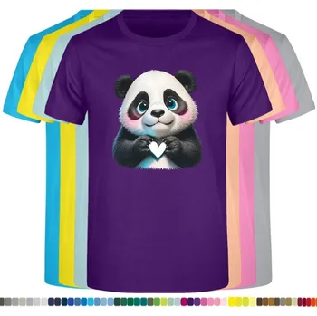 detske-levne-bavlnene-tricko-potisk-panda-srdce Barva: Purple - purpurová, velikost: 104