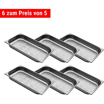 Dóza na potraviny G.Gastro Nerezová GN nádoba 1/1 - perforovaná - hloubka: 65 mm