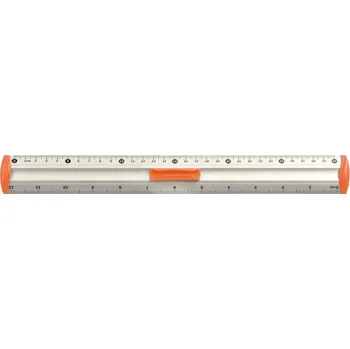 pravítka TETIS HLINÍKOVÉ PRAVÍTKO 30CM BL040-PC ORANŽOVÉ