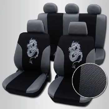 Potah sedadla Autopotahy na celé auto univerzální černo-šedé, vzor Draka