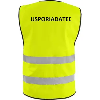 Reflexní vesta žlutá + LOGO: USPORIADATEĽ S/M