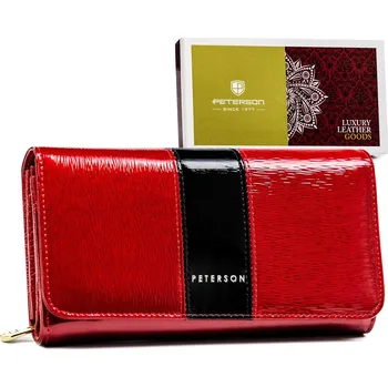 Dámská lakovaná peněženka s držákem na pero Barva: Červená