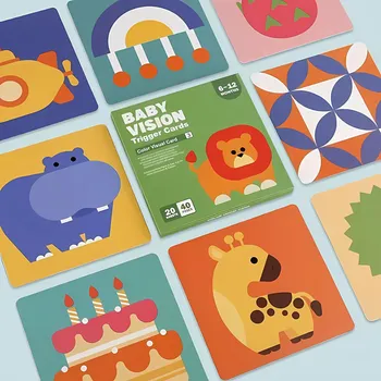 Montessori kontrastní kartičky pro miminka 6-12 měsíců