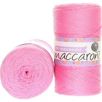 Příze Maccaroni PP Macrame 2 mm růžová 16