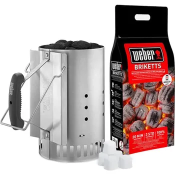 Příslušenství pro gril Weber Zapalovací set/komín + 2kg briket + 3ks podpL.