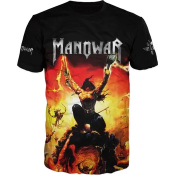 Pánské tričko metalove-tricko-Manowar-barevne velikost: 5XL - šířka 67 cm, délka 78 cm