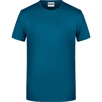 pracovní tričko James & Nicholson Tričko JN 8008 z bio bavlny, krátký rukáv, pánské COT02800858001-petrol S Petrolejová
