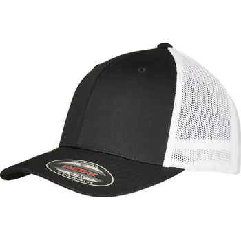 Pracovní přilba Flexfit Kšiltovka Flexfit Recycled 6511RM Trucker, 6 panelová COT5511RM98012-black/white Černá/bílá S-M