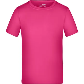 pracovní tričko James & Nicholson Tričko JN 358K, sportovní, žerzejové, krátký rukáv, dětské COT02358K04804-pink XL Růžová
