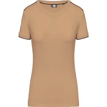 pracovní tričko Kariban Tričko WK3021 Day-to-Day, krátký rukáv, dámské COT203021zz903-camel/black L Camel/černá
