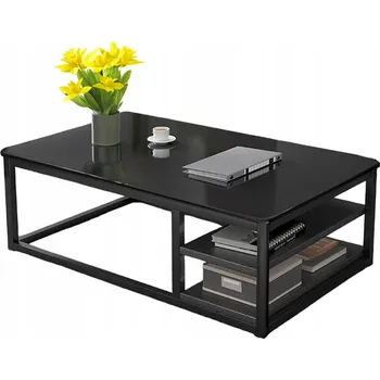 Konferenční stolek Konferenční stolek Rebiko moderní obdélníkový černý 120x60x46 cm