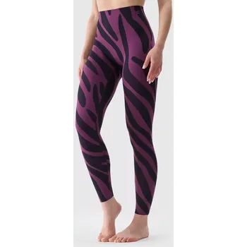 Dámské kalhoty Dámské legíny 4F 4FWSS25TFTIF325 DARK VIOLET ALLOVER XS