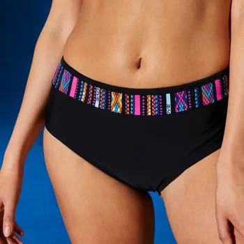 Kalhotky Plavkové kalhotky maxi, efekt plochého bříška černá 38