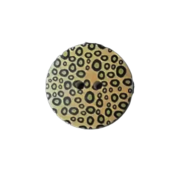 Knoflík Knoflík dřevěný - zvířecí kůže vzor G (2,39 cm)