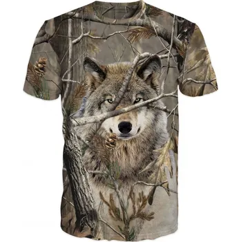 tricko vlk a les velikost: 5XL - šířka 67 cm, délka 78 cm