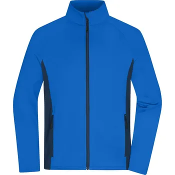 pracovní bunda James & Nicholson Bunda JN 1860, fleecová, pánská COT02186088500-royal/navy XS Modrá/navy