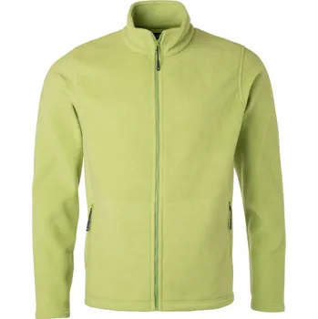 pracovní mikina James & Nicholson Mikina JN 782 na zip, mikrofleecová, pánská COT02078204214-lime green 4XL Zelená lime