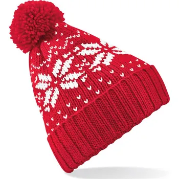 Pracovní přilba Beechfield Čepice B 456 Fair Isle Snowstar® COT530456y3099-classic red Červená/bílá UNI