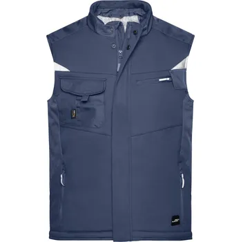 pracovní vesta James & Nicholson Vesta JN 825 Strong, softshellová, zimní COT02082585714-navy/navy Navy 4XL