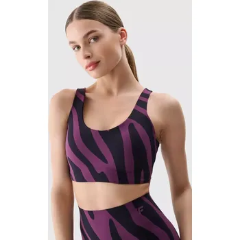 Podprsenka Dámská podprsenka 4F 4FWSS25USBAF165 DARK VIOLET ALLOVER XL