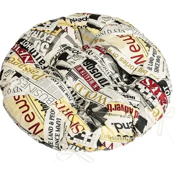 Podsedák Bellatex Sedák Adéla prošívaný kulatý Červená,Černá,Bílá