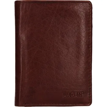 Peněženka Lagen peněženka z pravé kůže hnědá - muž