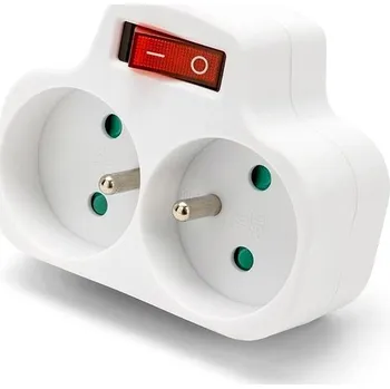 Elektrická zásuvka VELAMP Rozbočovač zásuvky s vypínačem
