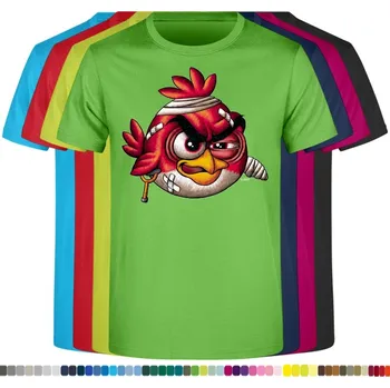 Chlapecké tričko detske-levne-bavlnene-tricko-potisk-angry-red-bird Barva: Lime - limetková, velikost: 116